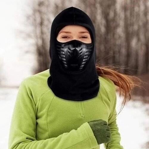 Bicycle Face Mask Outdoor Winter Warm Bicycle Climbing Skiing Windproof Filter Thermal Fleece Balaclava Head Protector