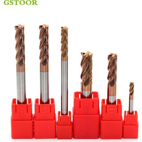 1PC HRC60 End Mill 1mm 2mm 3mm 4mm 5mm 6mm Total alloy hard alloy milling tungsten steel milling cutter length 50L 2F 4F