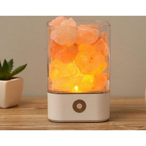 Himalayan Natural Salt Crystal Light USB LED Multi-color Bedside Table Cleaning Bedroom Accessories gifts
