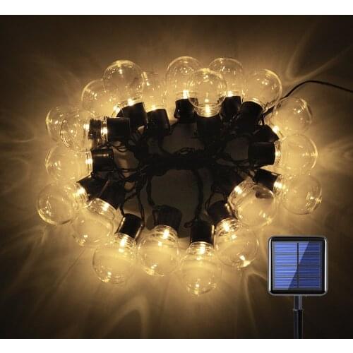 Solar Lights Bulb String Lights Waterproof Outdoor Garden Garland Fairy Lights Night Decoration Garden Christmas Tree Light Ball