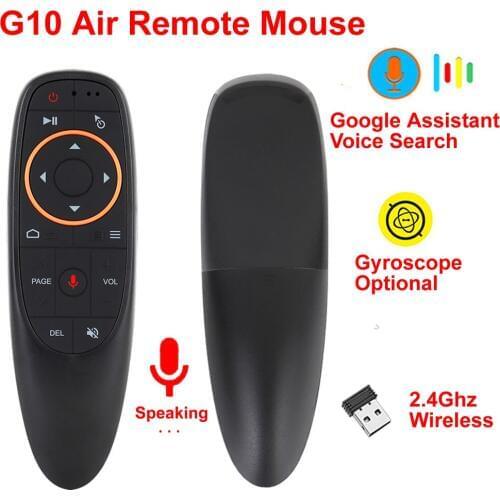 G10 Voice Air Mouse 2.4GHz Wireless Voice Remote Control IR Learning 6-axis Gyroscope Google Voice Search for Android TV Box PC