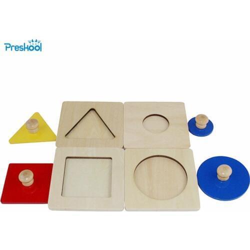 Montessori Infant Toy Baby Wood Shape Matching Puzzles Learning Educational Preschool Training Brinquedos Juguets 24 months