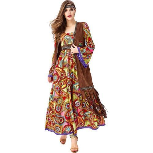 Native Indians Princess Goddess of Tribe role-playing Costume Cosplay Hippie costume Halloween Indians Party Costumes Facy Dress