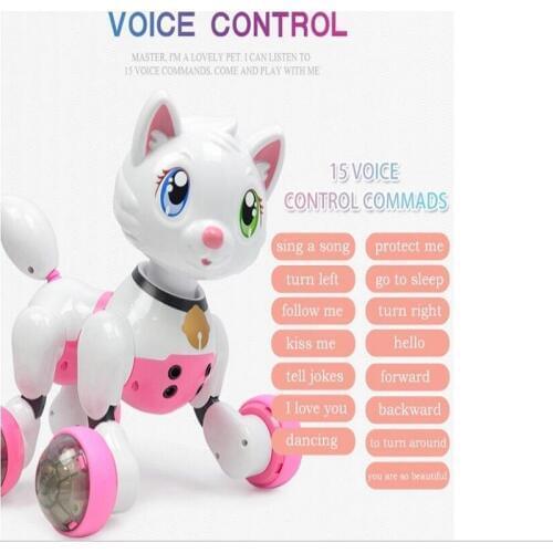 Intelligent Touch Induction Wireless Robot Dog Toy for Kids Boys and Girls Voice Walking Smart Dog and cat
