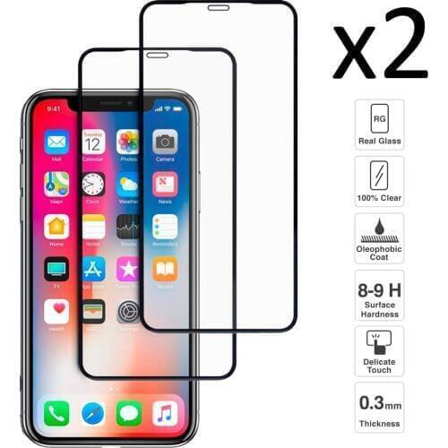 IPhone XS Max 6.5, Set 2 pieces screen Protector glass temp