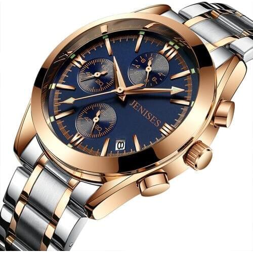 Jenises Mens Stainless Steel Watch