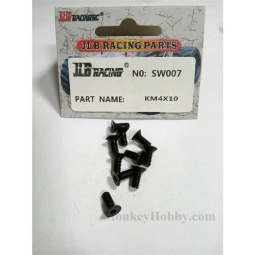 JLB SW007 KM4X10mm 10pcs Screw CHEETAH 11101 21101 1/10 RC Car Parts