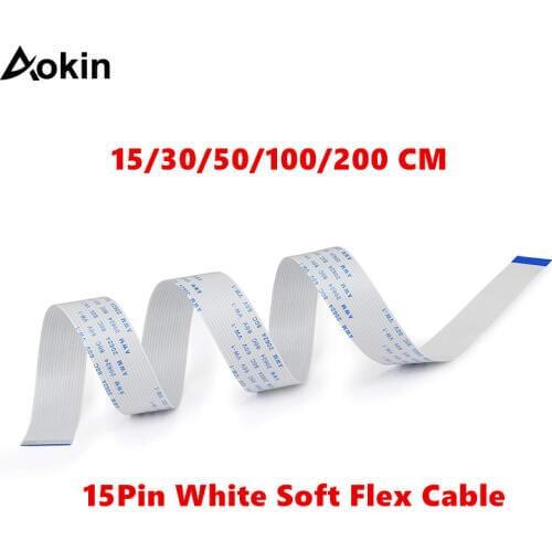 10Pcs 15 Pin Ribbon Flex CSI Camera Cable 15cm 30cm 50cm 100cm 200cm 1M 2M Length for Raspberry Pi 3 Model B+ / 3 / 2 Camera
