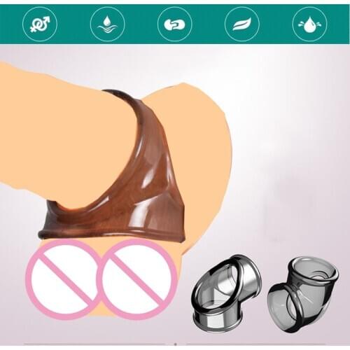 New Cock Ring Male Chastity Cage Stretcher Penis Rings Delay Ejaculation Erection Lock Rings Sex Toys for Men Adults Sex Shop