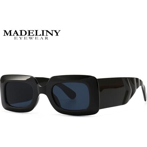 MADELINY Square Sunglasses Luxury Brand Travel Rectangle Sunglasses Men Women Vintage Retro Oculos Lunette De Soleil Femme MA038
