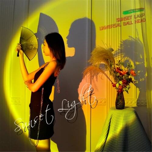 Hot Sale Sunset Projector Lamp Rainbow Atmosphere Led Night Light For Home Bedroom Background Wall Decoration USB Table Lamp