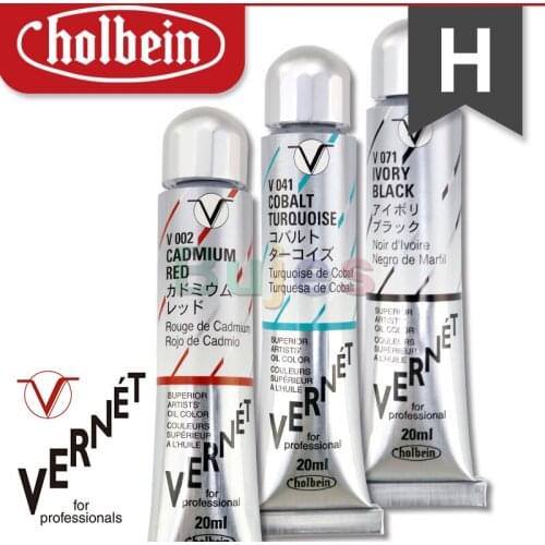 Holbein Vernet high grade oil paint 20ml H grade, high coverage, strong adhesion, suitable for artists painting,JP(Origin)