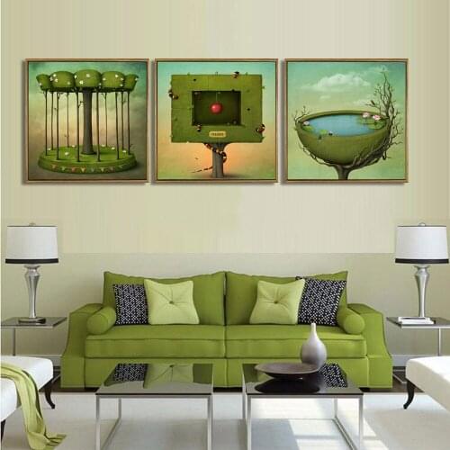 Cartoon Carousel Castle Globe Landscape Wall Art Canvas Painting Nordic Posters And Prints Wall Pictures For Living Room Decor