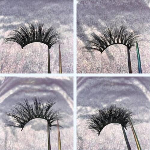 Popular 3D Mink Lashes 25mm Handmade Eyelashes with Free Marble Lash Box