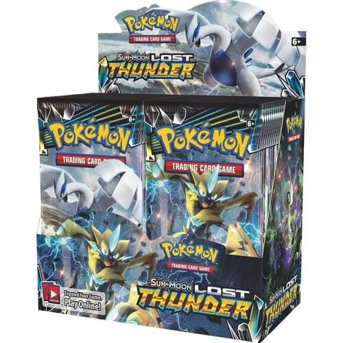 Newest 324Pcs Pokemon Cards TCG: Sun & Moon Lost Thunder Pokemon Booster Box Collectible Card Game Battle Card Kids Toy Gift