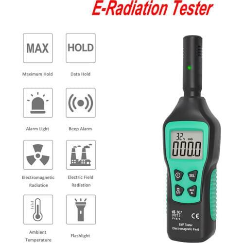 Handheld Electromagnetic Field Radiation Tester Digital LCD EMF Meter Electromagnetic Radiation Tester with Backlight Flashlight