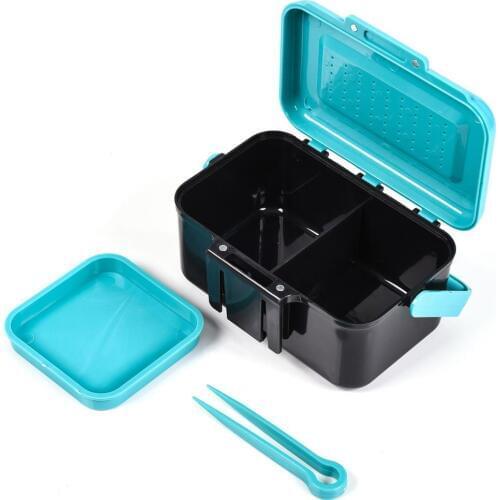 Handle or Hanging Waist Fishing Lure Bait Box Storage Case with Clip Lures Earthworm Bloodworm Clip Fishing Tackle Accessory