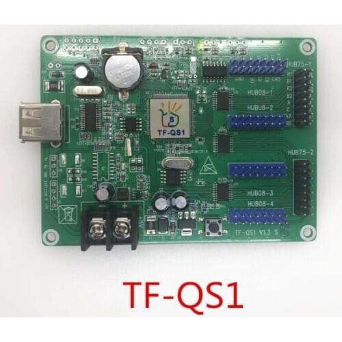 TF-QS1 RGB full color led scrolling sign controller card supports video animation 256*32pixels