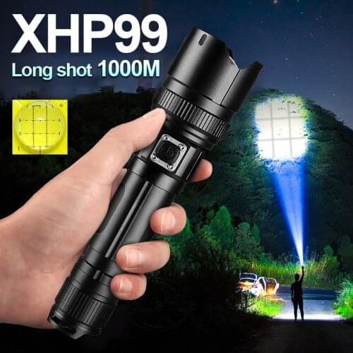 Type C USB Most Powerful Led Flashlight XHP99 Rechargeable Led Torch High Power XHP70 Tactical Flash Light 18650 Camping Lantern