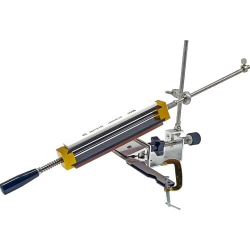 Kitchen countertop KME flip kitchen knife sharpener sharpening system fixed angle Edge pro sharpener with 4pcs whetstone