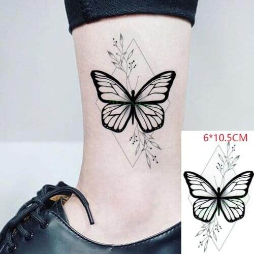 Waterproof Temporary Tattoo Sticker ins Butterfly sexy flowers Body Art flash tatoo fake tatto for Women Men