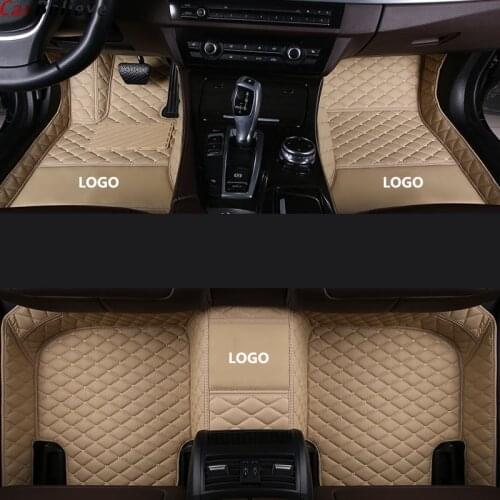 High quality Black Blue Leather car floor mat For alfa romeo 147 giulietta stelvio mito 156 rugs carpets accessories