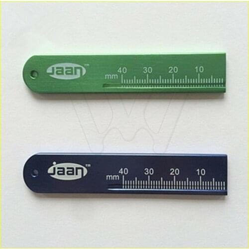 1PC Dental material Measuring aluminum ruler Root canal measuring ruler Metal measuring tape