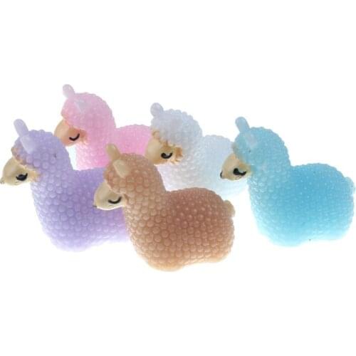 20Pcs 25x24mm Resin Sheep Decoration Crafts Flatback Cabochon Figurines & Miniatures For Home Decoration Accessories modern