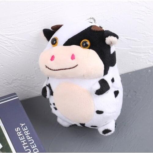 2021 Small Cow Plush Toy , Key Chain Cotton Stuffed Animal Doll Gift 1PC Miniatures Accessoires Poppen Accessoires