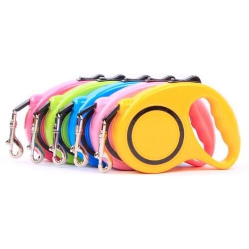 3M/5M Colorful Retractable Dog Leash Extending Puppy Walking Leads Pet Dog Running Leashes Hands Freely Great For Walking Dog