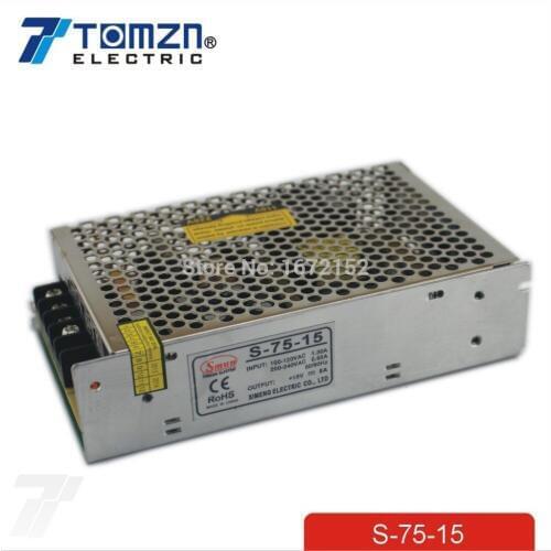 75W 15V 5A Single Output Switching power supply for LED Strip light