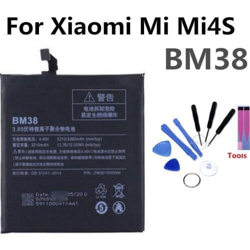 BM38 Mobile Phone Battery For Xiaomi Mi Mi4S MI4 S Real Capacity 3260mAh Replacement Li-ion Battery