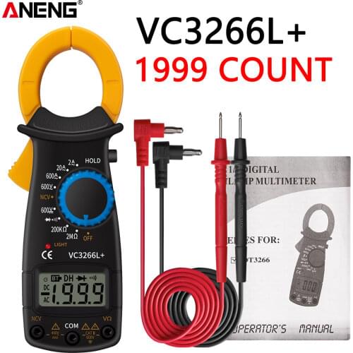 ANENG VC3266L+ 1999 Counts Professional Digital Clamp Meter AC/DC Voltage True RMS Multimeter Temp phm Electrical Current Tester