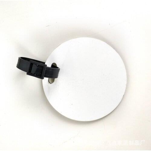 FREE SHIPPING 50pcs/lot Blank Sublimation Round MDF Wooden Luggage Tags with Punch Hole Transfer Baggage Tag Both Sides Print