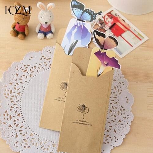 Flower Print Bookmark Stationery Colorful Mini Paper 3D Stereo Butterfly Bookmarks For Girls Women Gifts random color 1PC