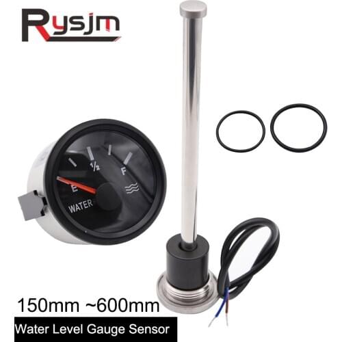 Water tank level gauge sensor 0-190ohm oil liquid tank fuel level Sensor gauge 12V for boat marine car yatch Fuel Sending Unit