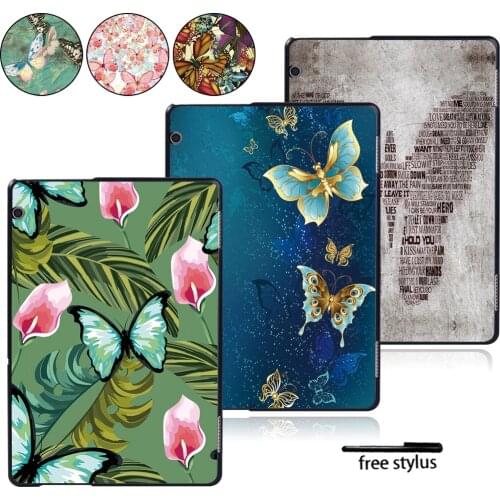 For Huawei MediaPad M5 Lite 8"/M5 Lite 10.1"/M5 10.8"/T3 8.0"/T3 10 9.6"/T5 10 10.1"/Tablet Case Butterfly Series Hard Shell