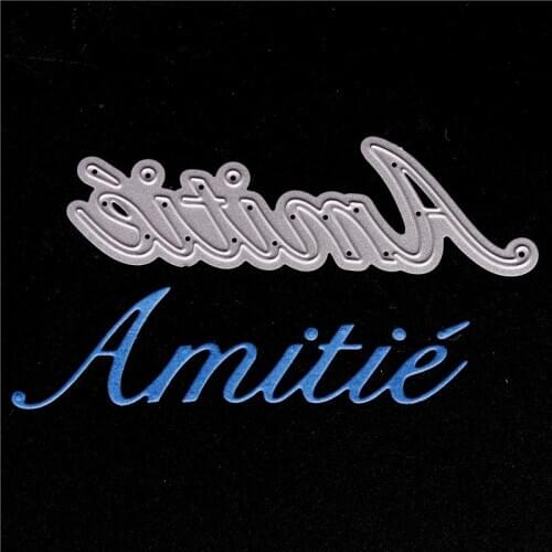 French word Metal Cutting Dies for Diy Scrapbooking Die Cut New Cuts for Paper Card Making Craft Embossing friendship