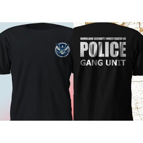 New Homeland Security Gang Unit Police Military Swat T-Shirt Newest MenS Fashion Print Men Summer Style Design T-Shirt