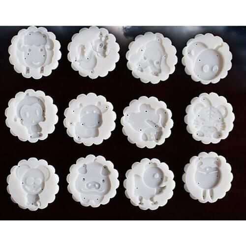 Gadget Moon Cake Mold Stamp Mid Autumn Festival DIY Animals Mould Tool
