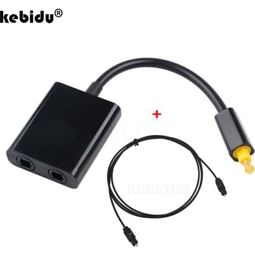 Kebidu Mini USB Digital Toslink Optical Fiber Cable 1M Male to Male with Audio 1 to 2 Female Splitter Adapter Micro Usb Cable