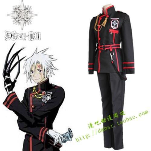 Anime D.Gray-man Cosplay Allen Walker Costume Halloween Costumes Women Dress Men Full set Uniform Suit