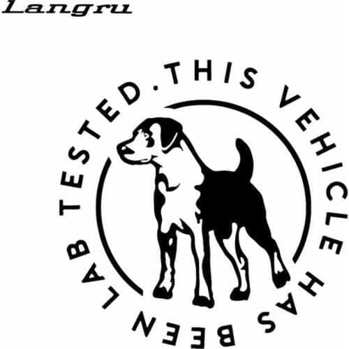 Langru 15.5X15.5CM This Vehicle Has Been Lab Tested Labrador Dog Vinyl Decal Car Sticker Accessories Jdm