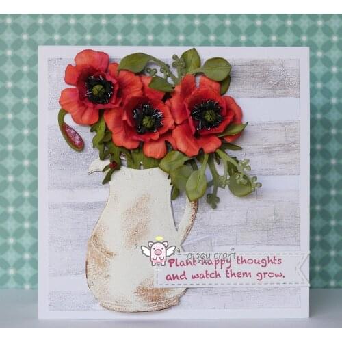 Mmao Crafts Metal Steel Cutting Dies Flower arranging the kettle Stencil For DIY Scrapbooking Paper/photo Cards Embossing Dies