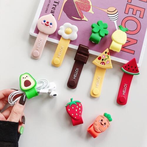 Cartoon Cable Protector Data Line Cord Protector Protective Case Cable Winder Cover For iPhone USB Charging Cable For Huawei
