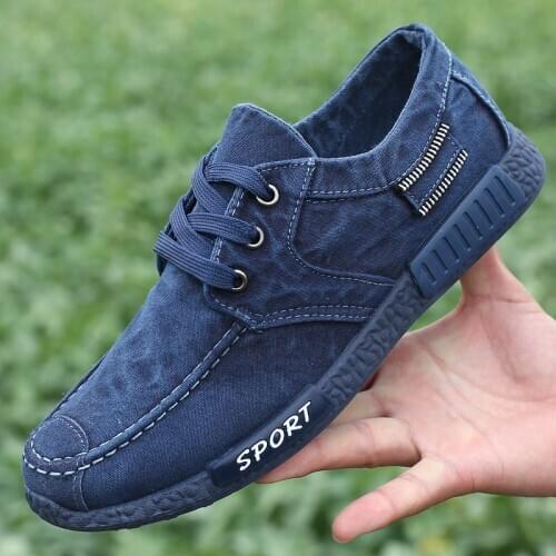 New Canvas Shoes Deodorant Breathable Mens Shoes Tide Shoes Non-slip Male Students Tie Casual Stripes Men Shoes 2021 New