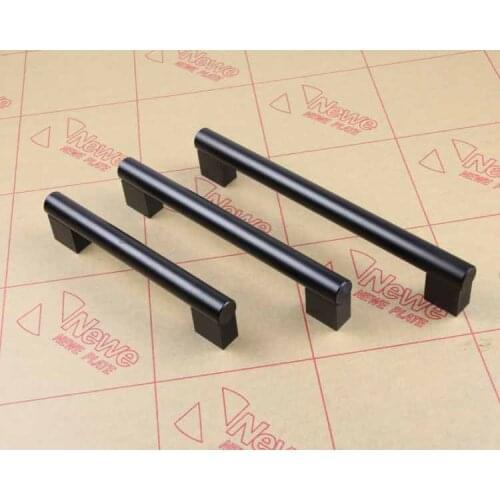 Space aluminum alloy modern simple furniture wardrobe door handle kitchen cabinet cupboard door solid poignee meuble 10 pcs