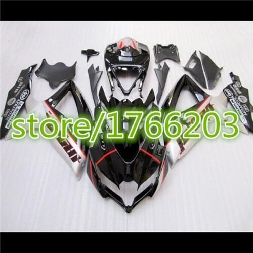 Abs Fairing GSXR 750 2008 - 2010 K8 09 10 Matter Black Black White Body Kits for A GSXR600 09 10 BBF