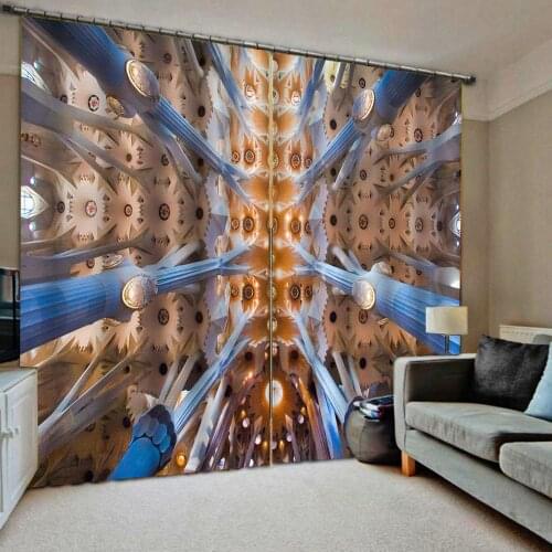 European style Window Curtains For Living room Bedroom blackout Curtains home Drapes