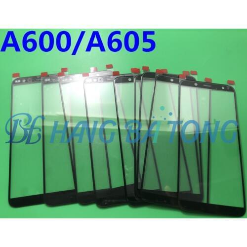 50pcs/lot Original Front LCD touch screen outer glass lens replacement for samsung galaxy A6 A600 A600F A6+plus A605 A605F